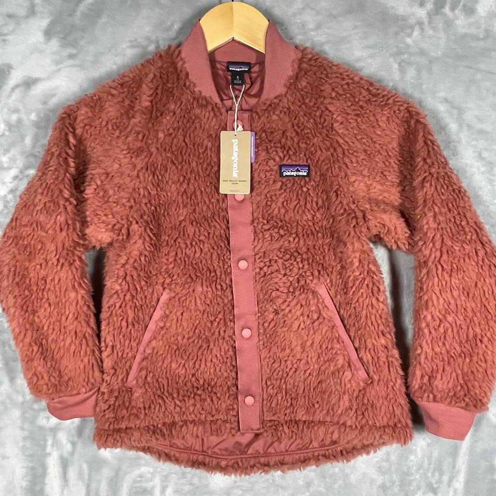 Patagonia Girls Retro-X Bomber Jacket Rosehip Pink Fleece 65415 Kids Size S 7-8